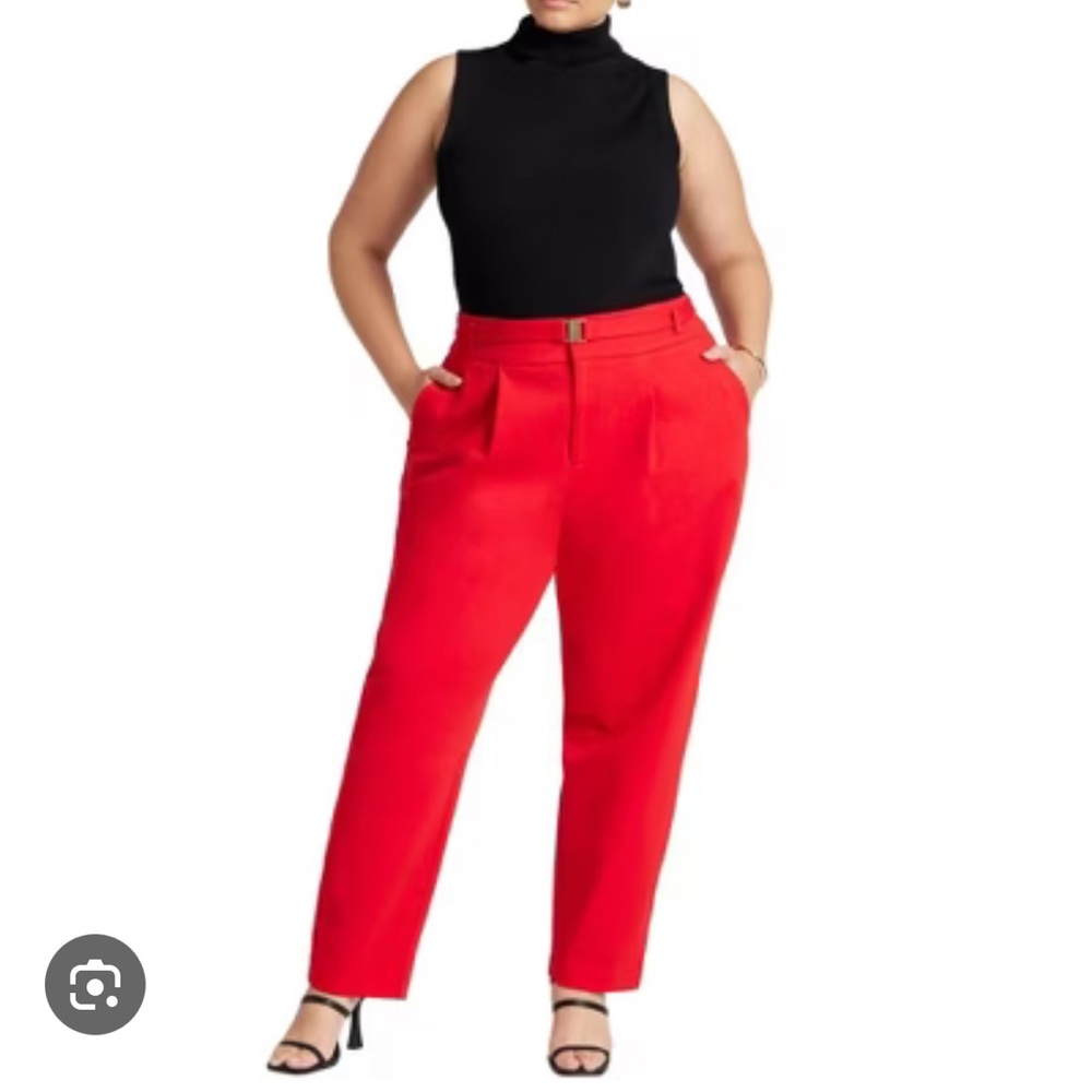 Eloquii Red Wide Leg Pants